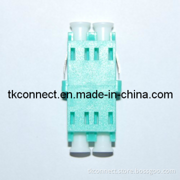 Aqua Color Om3 Duplex LC Fiber Optic Adapter
